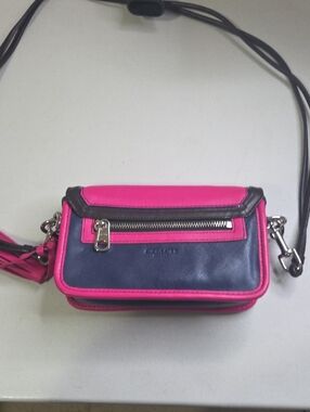 Coach Legacy Colorblock Pink and Navy Leather Crossbody